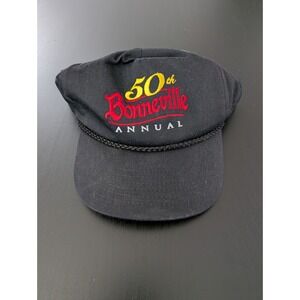 Bonneville Speed week baseball Hat Cap 50th Anniversary Black Rope